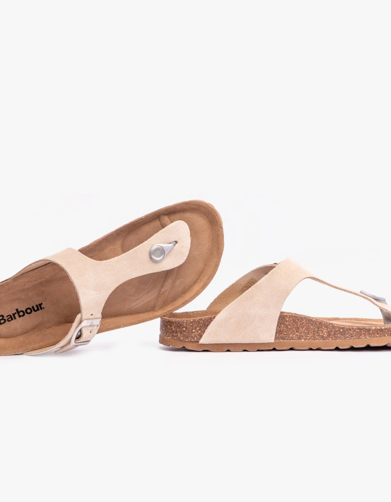 MARGATE Womens Sandals Parchment Suede