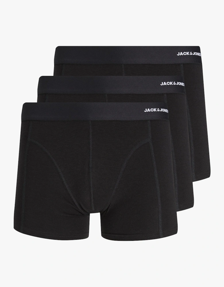 BASIC BAMBOO Mens 3 Pack Trunks Black