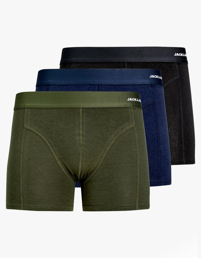 BASIC BAMBOO Mens 3 Pack Trunks Forest Night