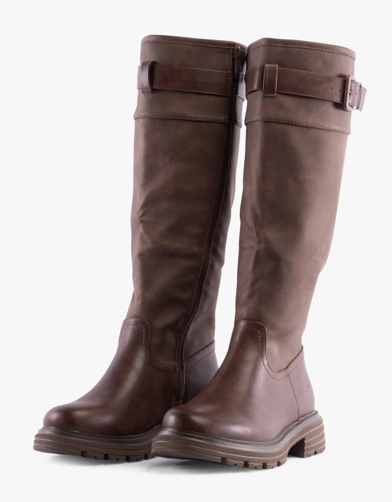 BRIANNA Womens Tall Boots Chocolate