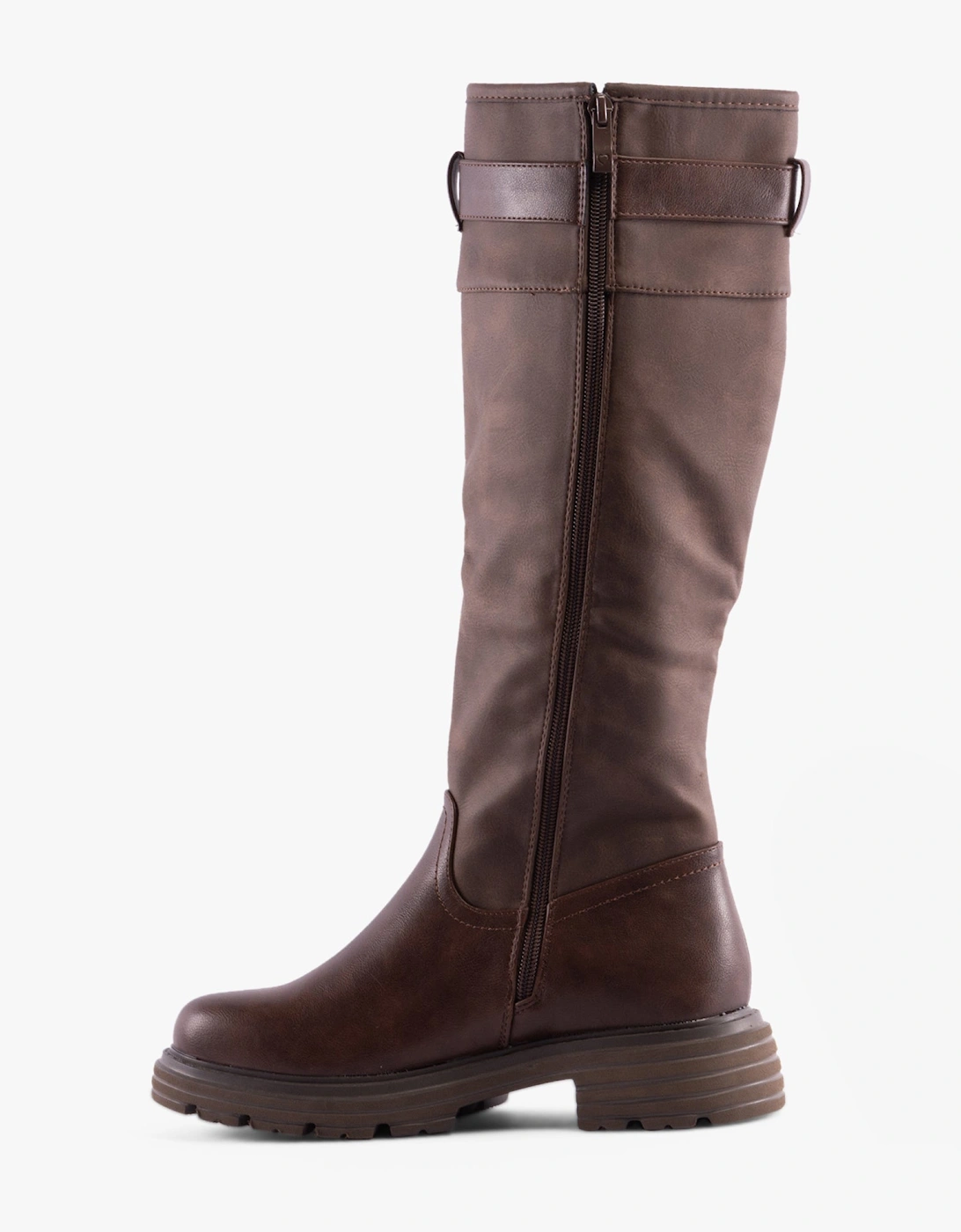 BRIANNA Womens Tall Boots Chocolate