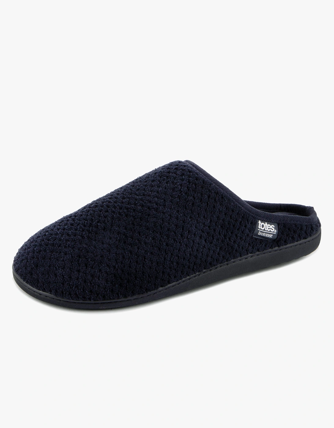 Isotoner SWEPT BACK POPCORN MULE Mens Mule Slippers Navy