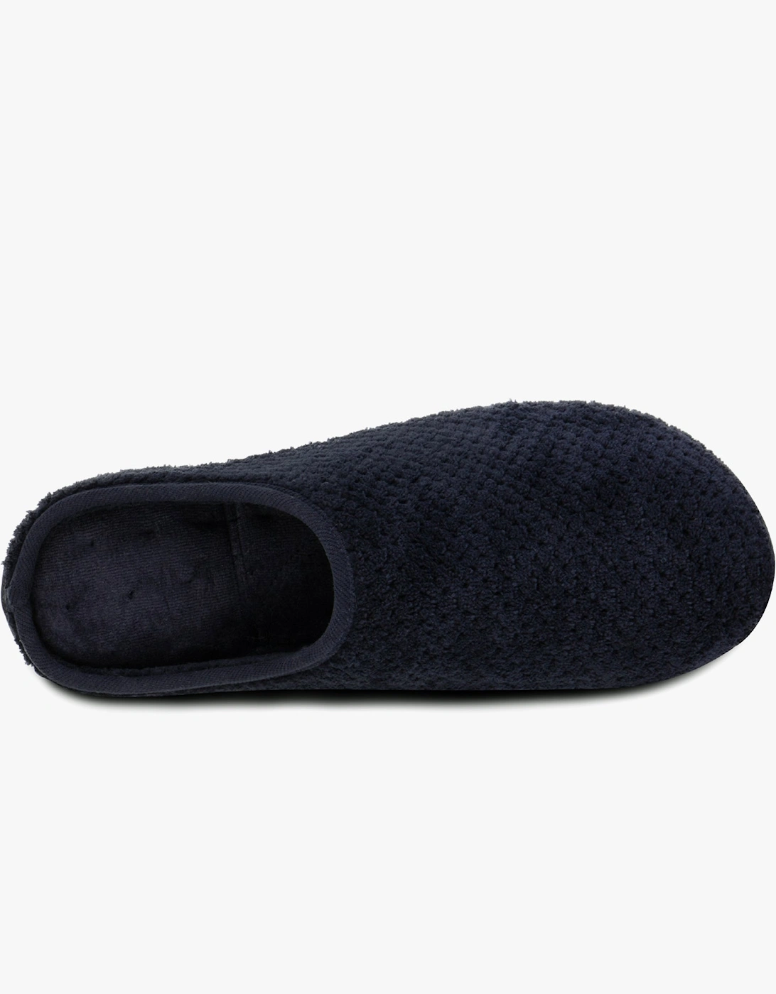 Isotoner SWEPT BACK POPCORN MULE Mens Mule Slippers Navy