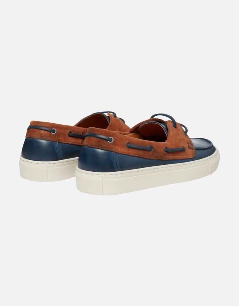 EUENB Mens Boat Shoes Navy