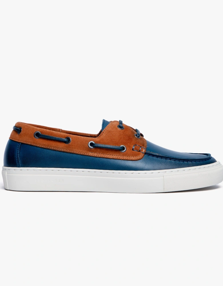 EUENB Mens Boat Shoes Navy