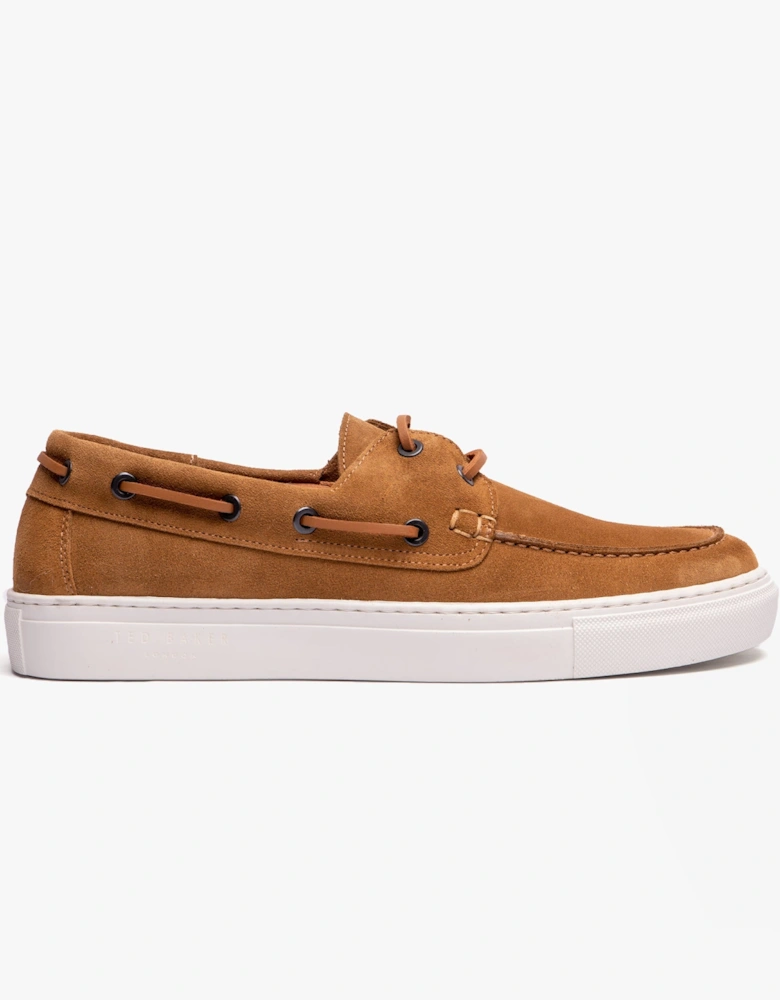 EUENS Mens Boat Shoes Tan