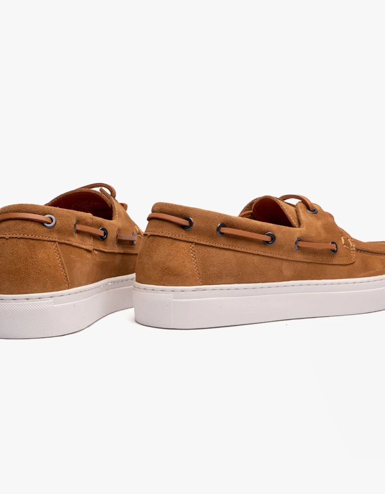 EUENS Mens Boat Shoes Tan