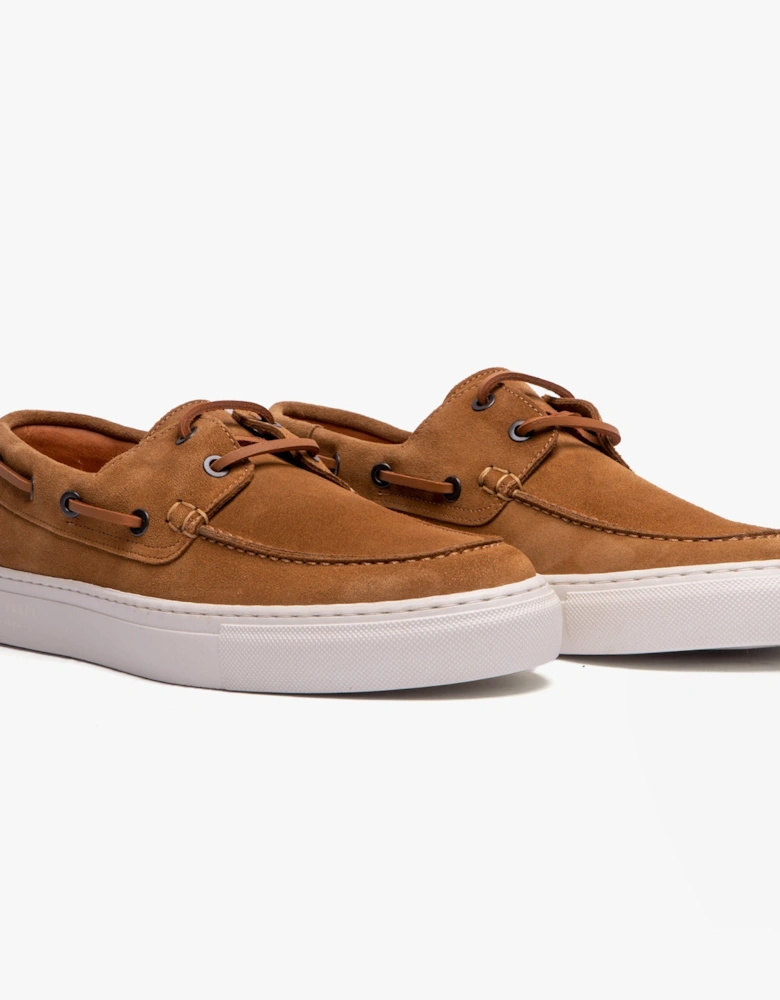 EUENS Mens Boat Shoes Tan