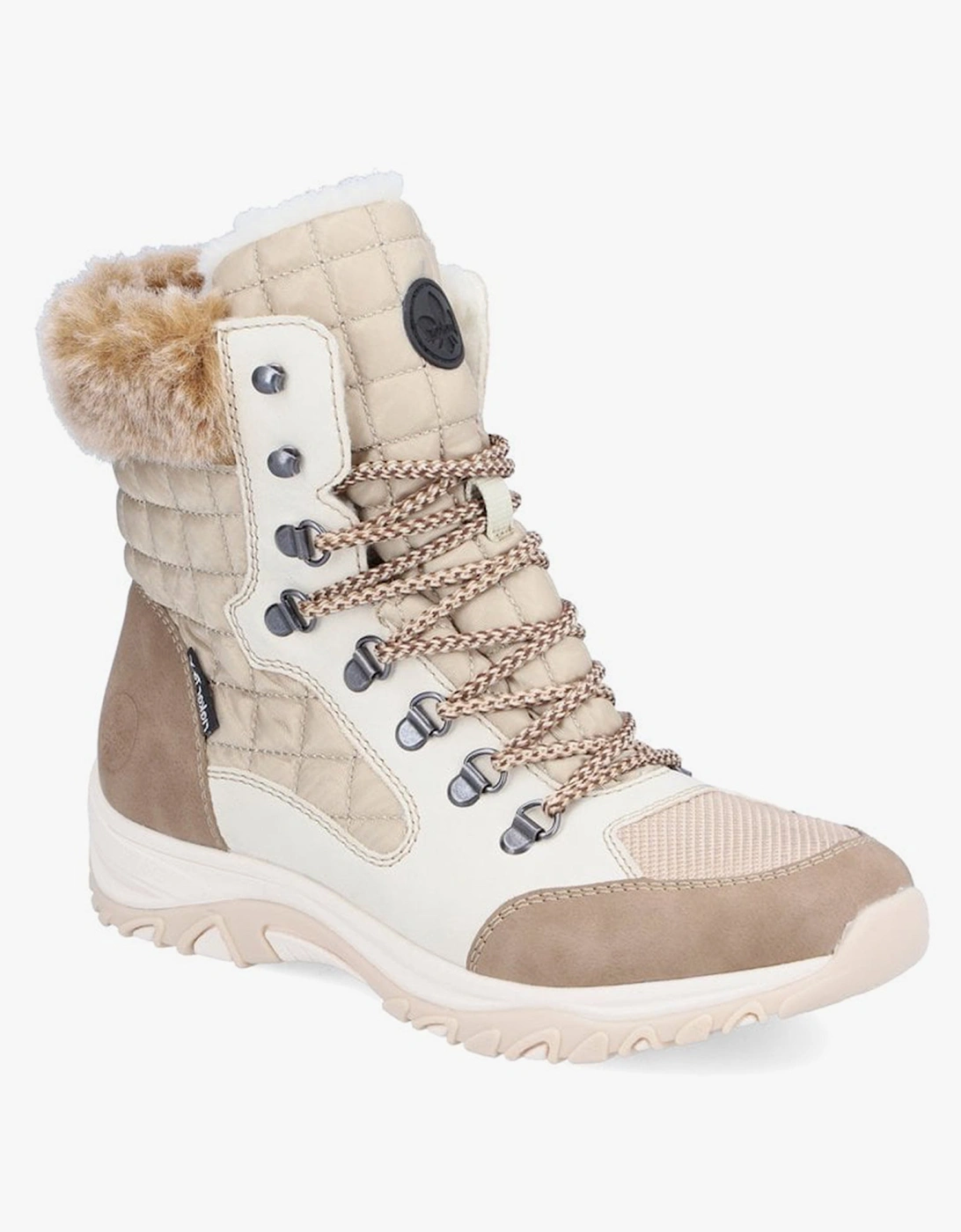 M9644-60 Womens Boots Beige, 6 of 5