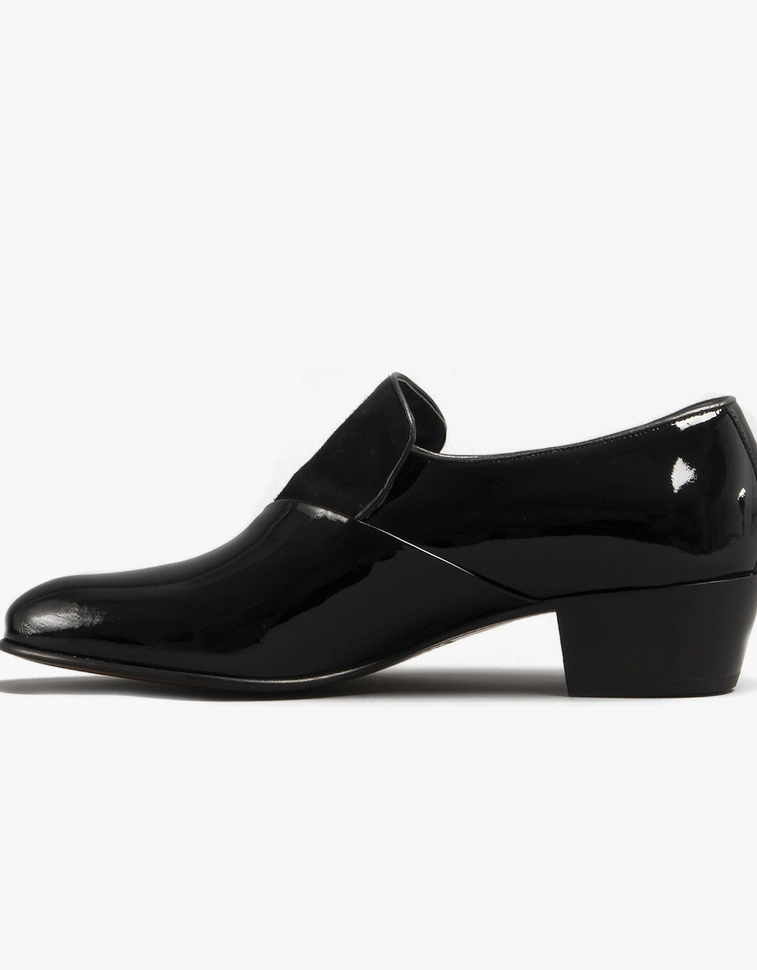 PABLO Mens Patent Leather Cuban Heel Shoes Black