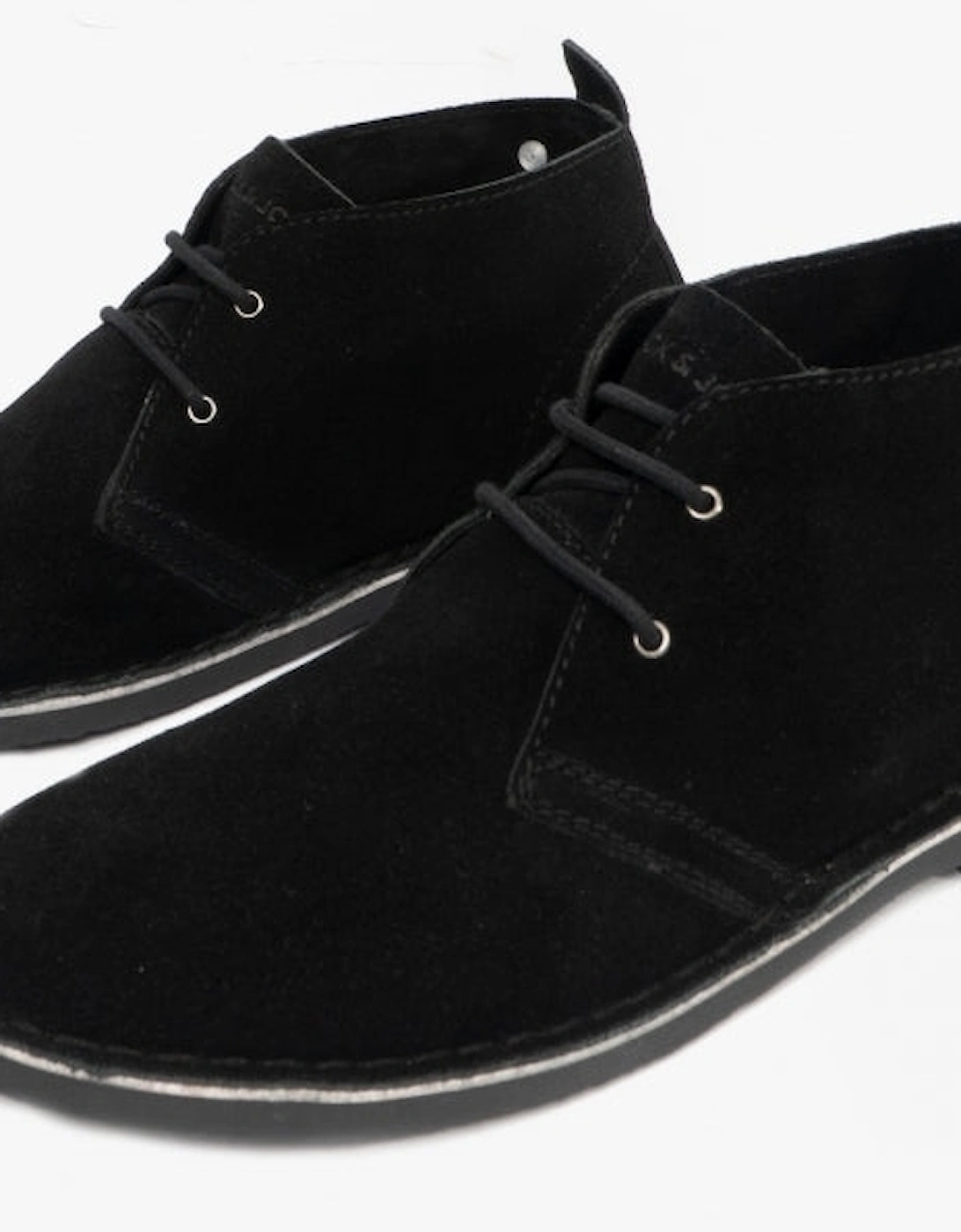 BRAVO Mens Desert Boots Black Mono