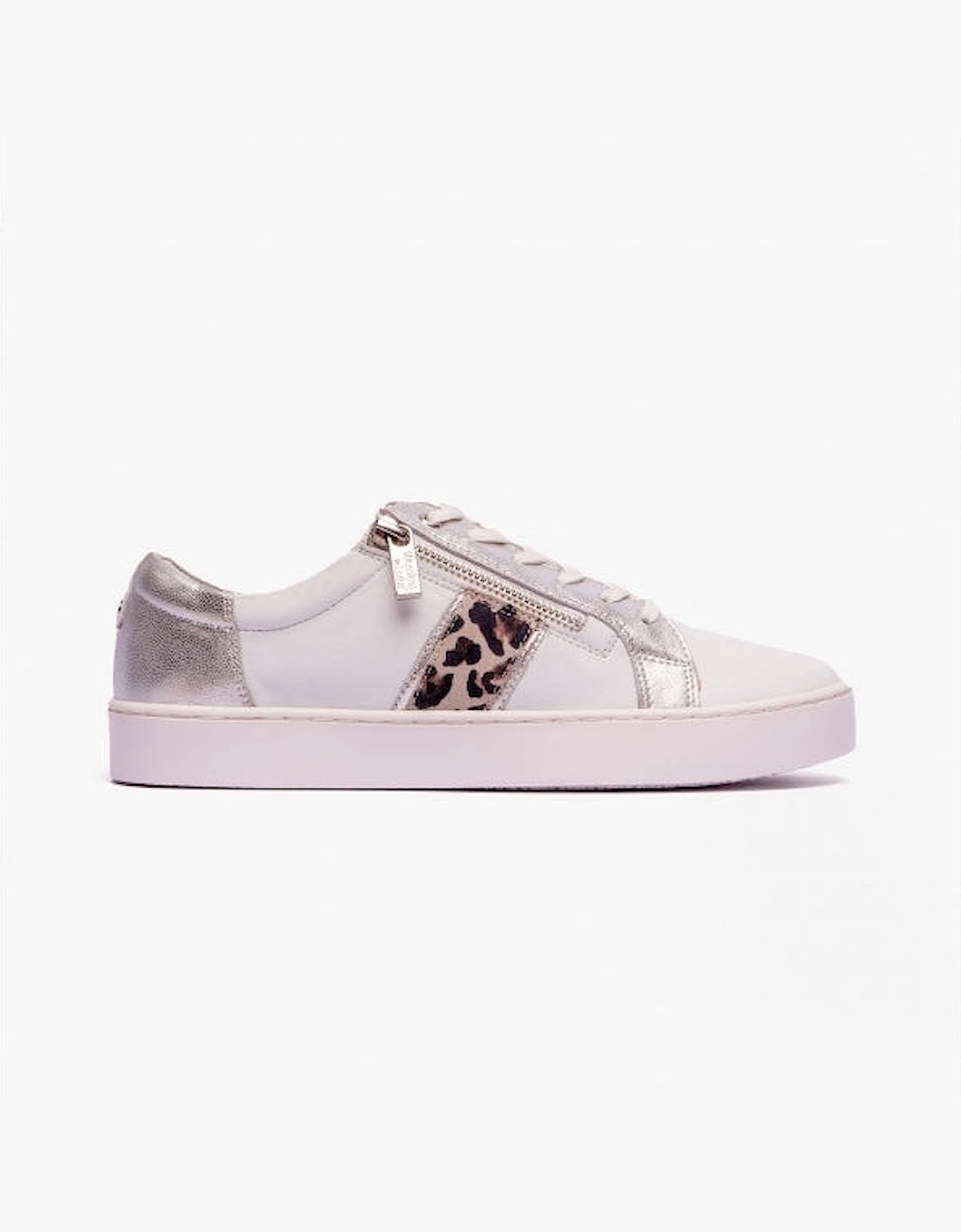 SAHARA Womens Casual Trainers White/Leopard, 7 of 6