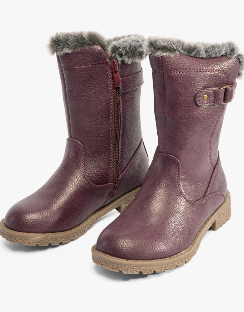 CHARLOTTE Girls Calf Boots Purple