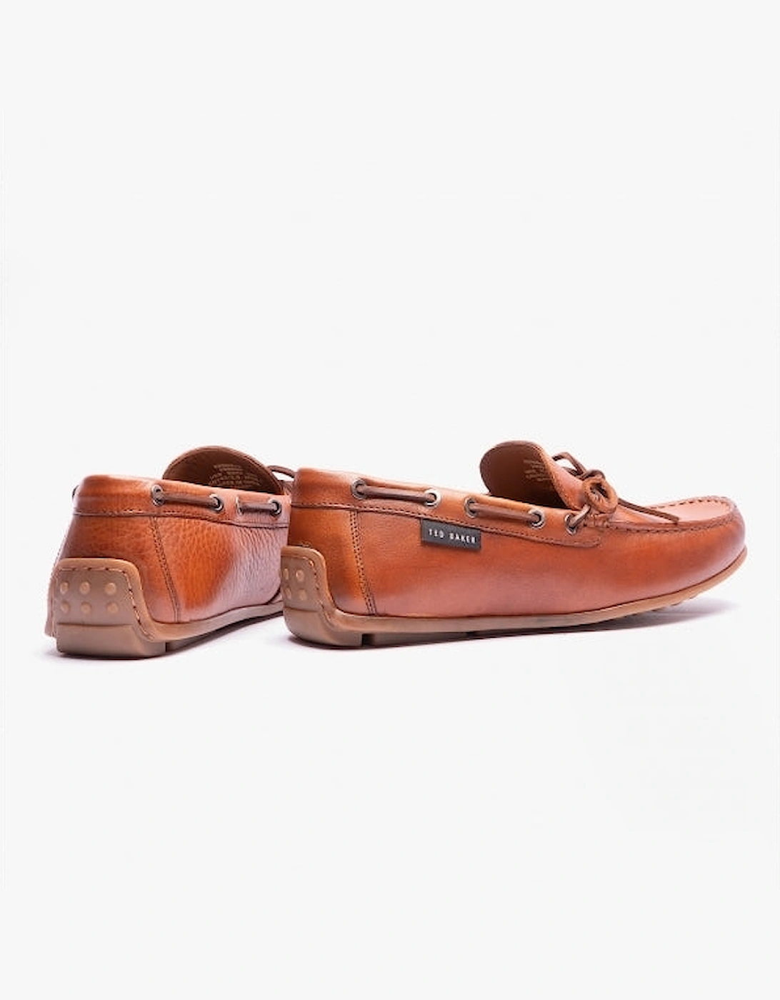 KENNEY P Mens Casual Boat Shoes Tan