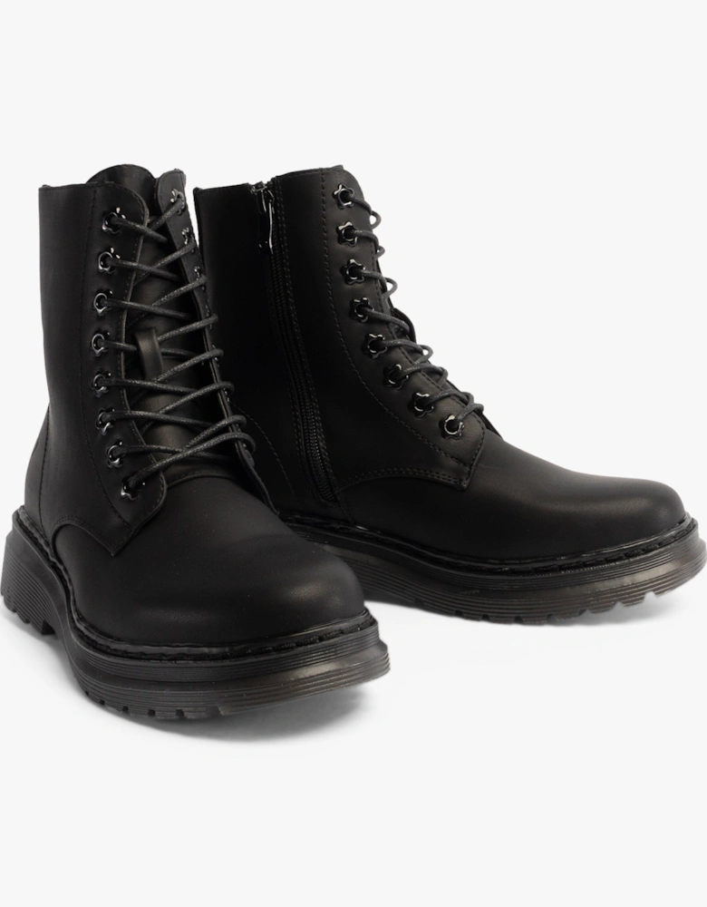 EVA Womens Lace Up Boots Black