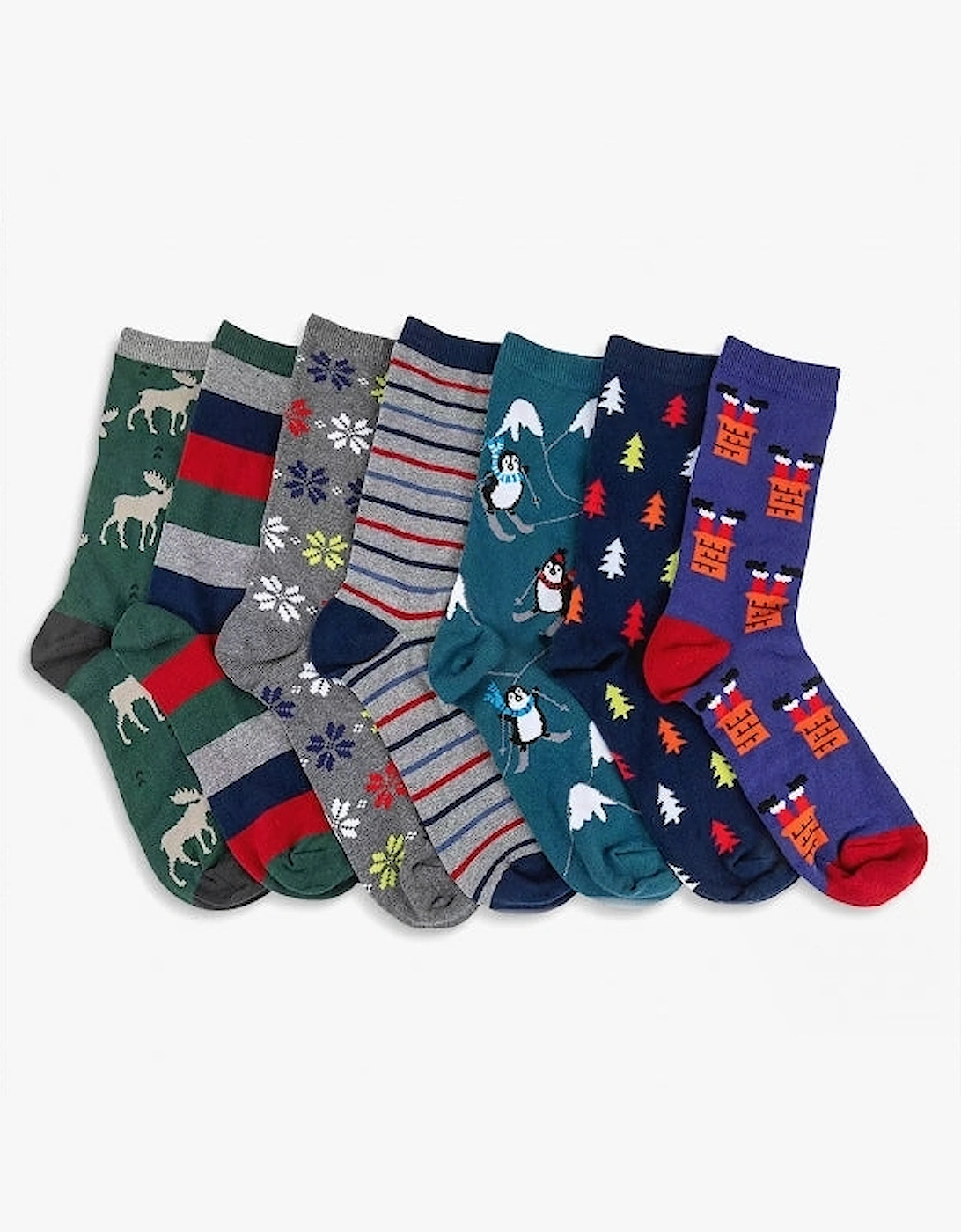 7 DAYS OF THE WEEK Mens Cotton Blend Socks Set Multi, 10 of 9