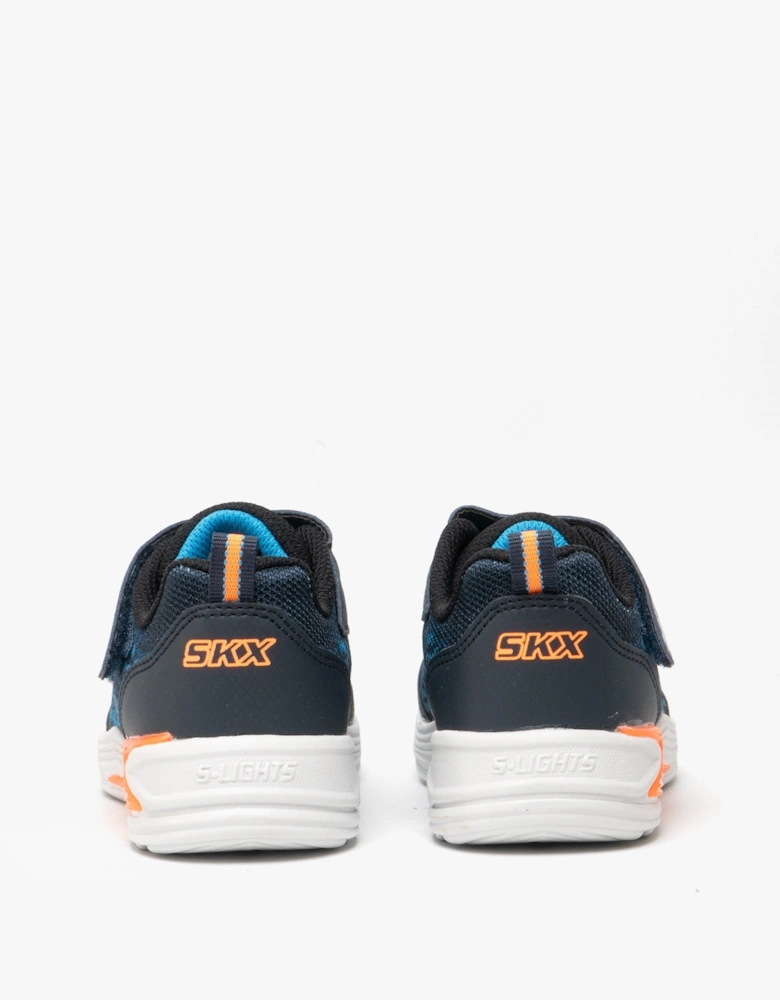 90563N/NVOR ERUPTERS III - DERLO Boys Mesh Trainers Navy/Orange