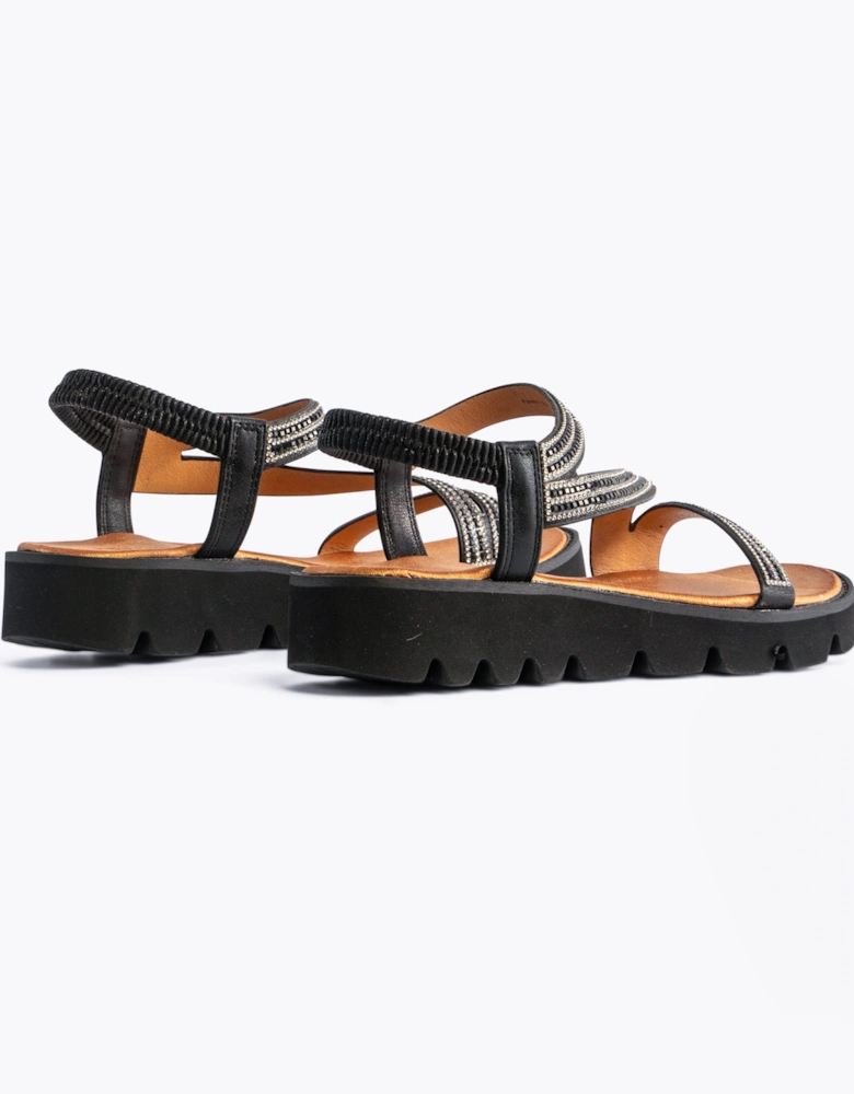 FRESCO Womens Sandals Black