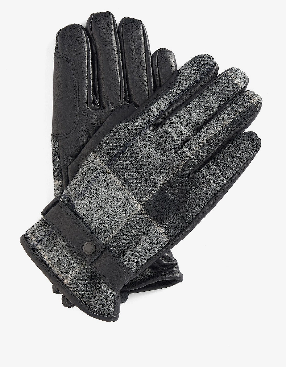 NEWBROUGH TARTAN GLOVES Mens Black/Grey, 7 of 6