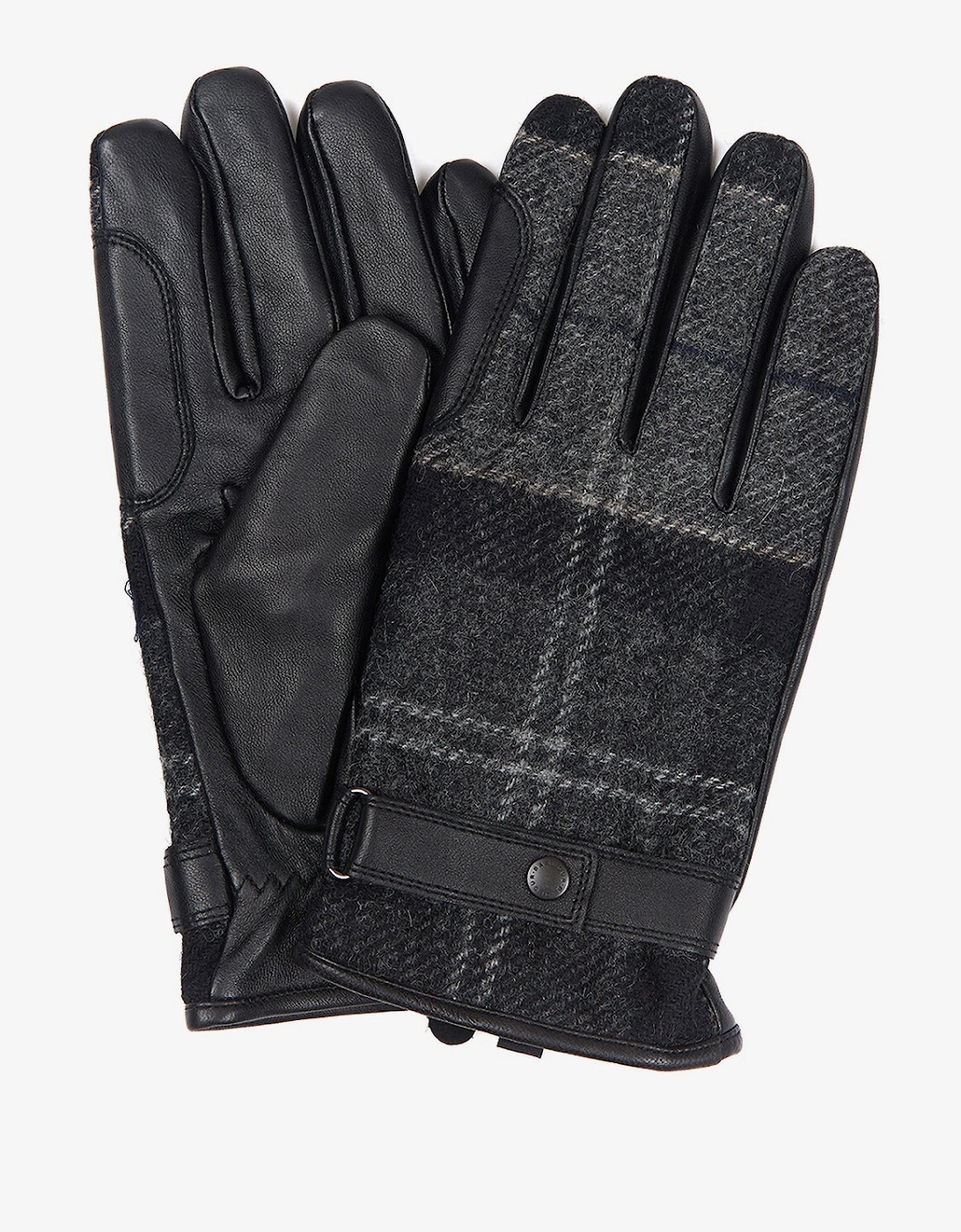 NEWBROUGH TARTAN GLOVES Mens Black/Grey