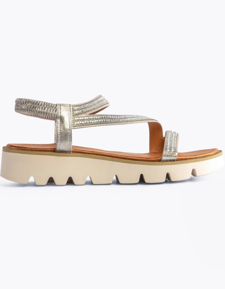 FRESCO Womens Sandals Silver