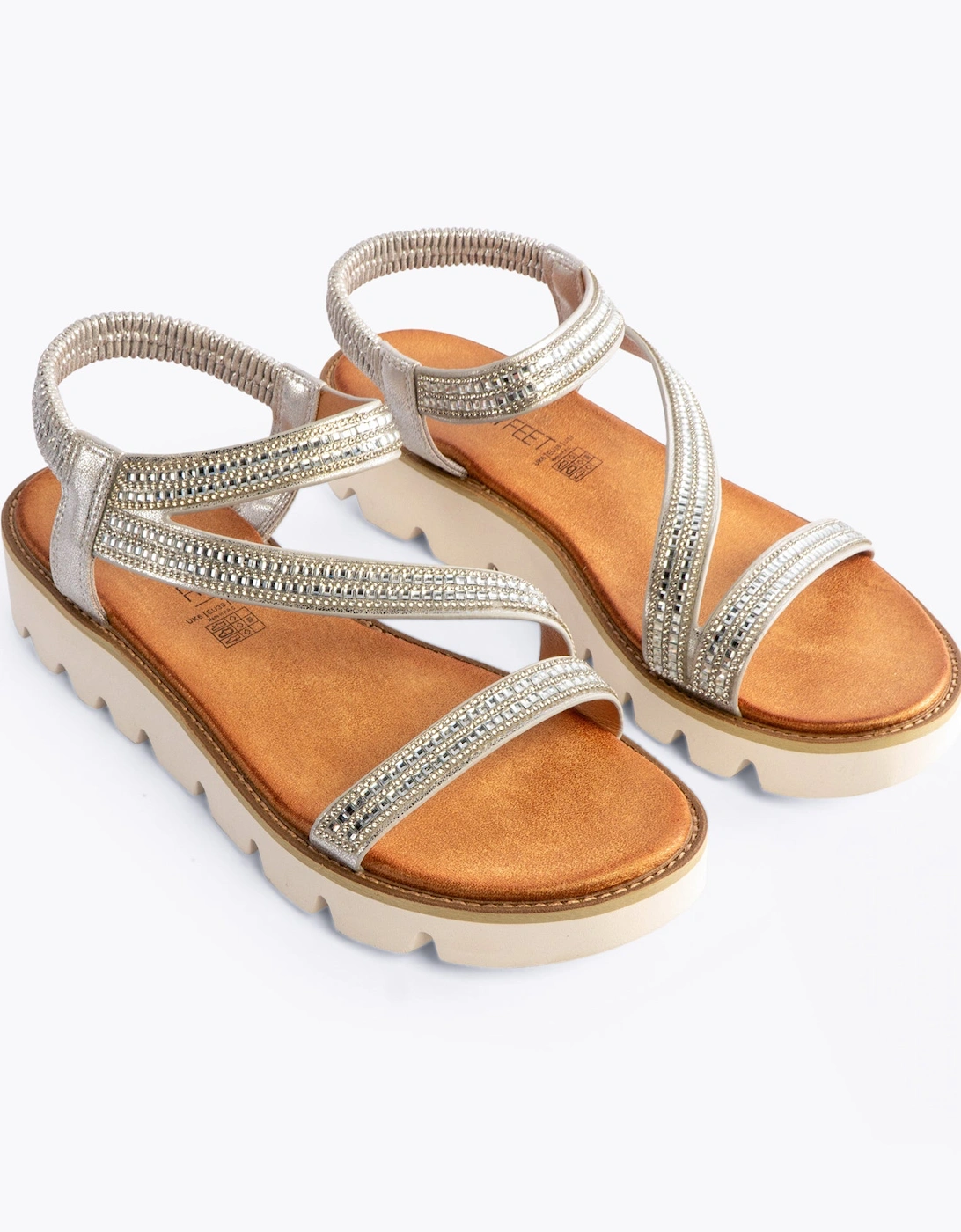 FRESCO Womens Sandals Silver