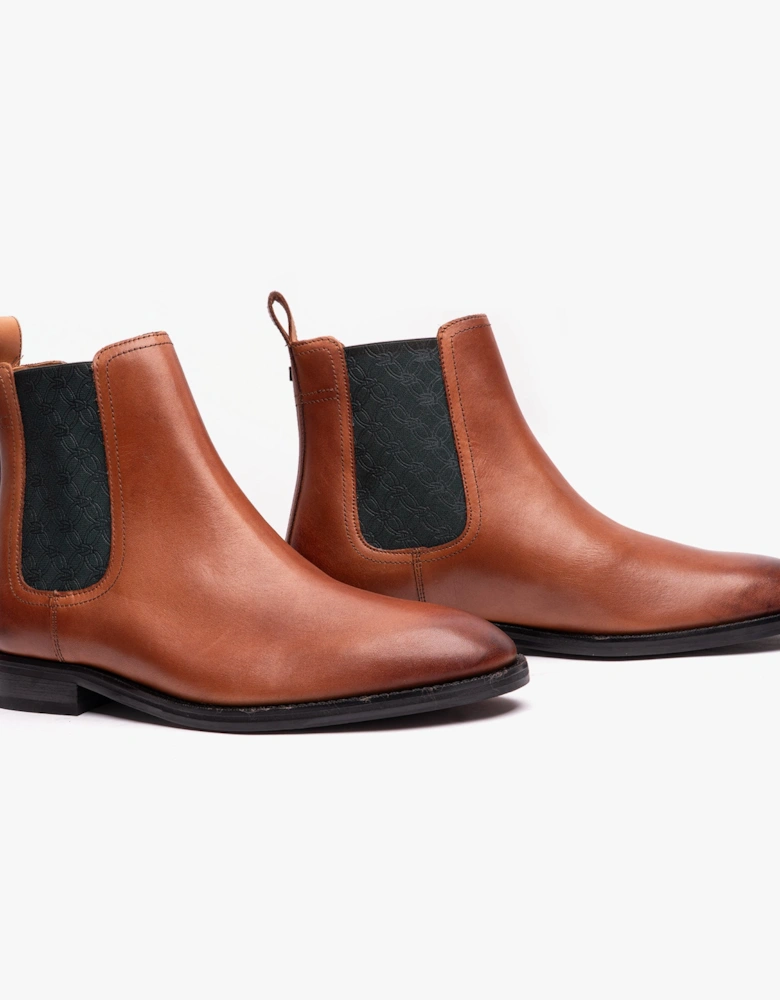 LINEUS Mens Chelsea Boots Tan