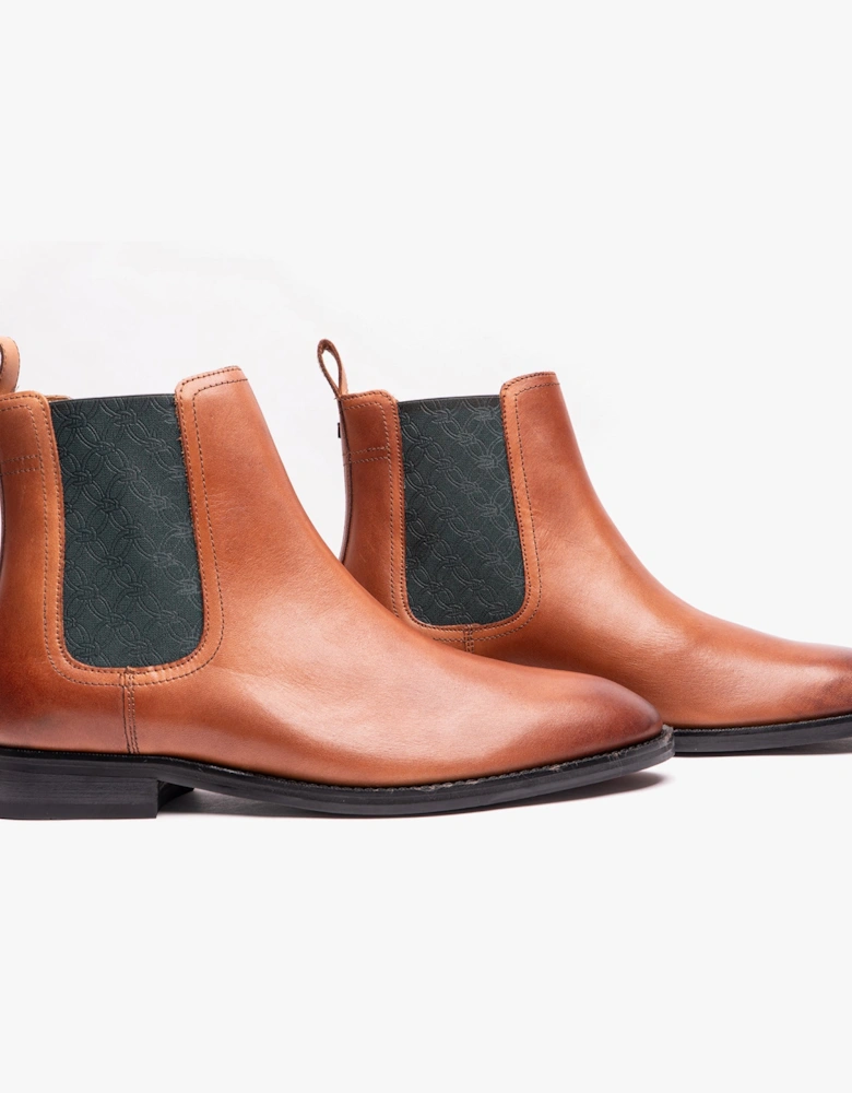 LINEUS Mens Chelsea Boots Tan