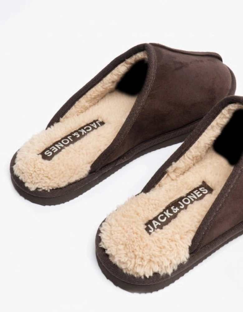 DUDELY Mens Microfiber Mule Slippers Java