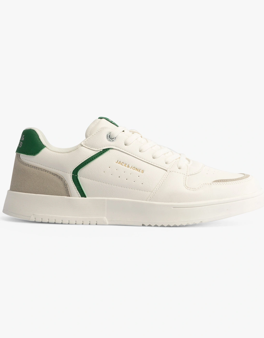 EALING PU Mens Trainers White/Green, 7 of 6