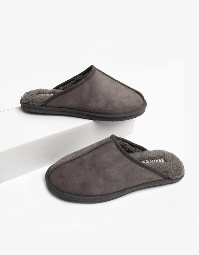 DUDELY Mens Microfiber Mule Slippers Castlerock