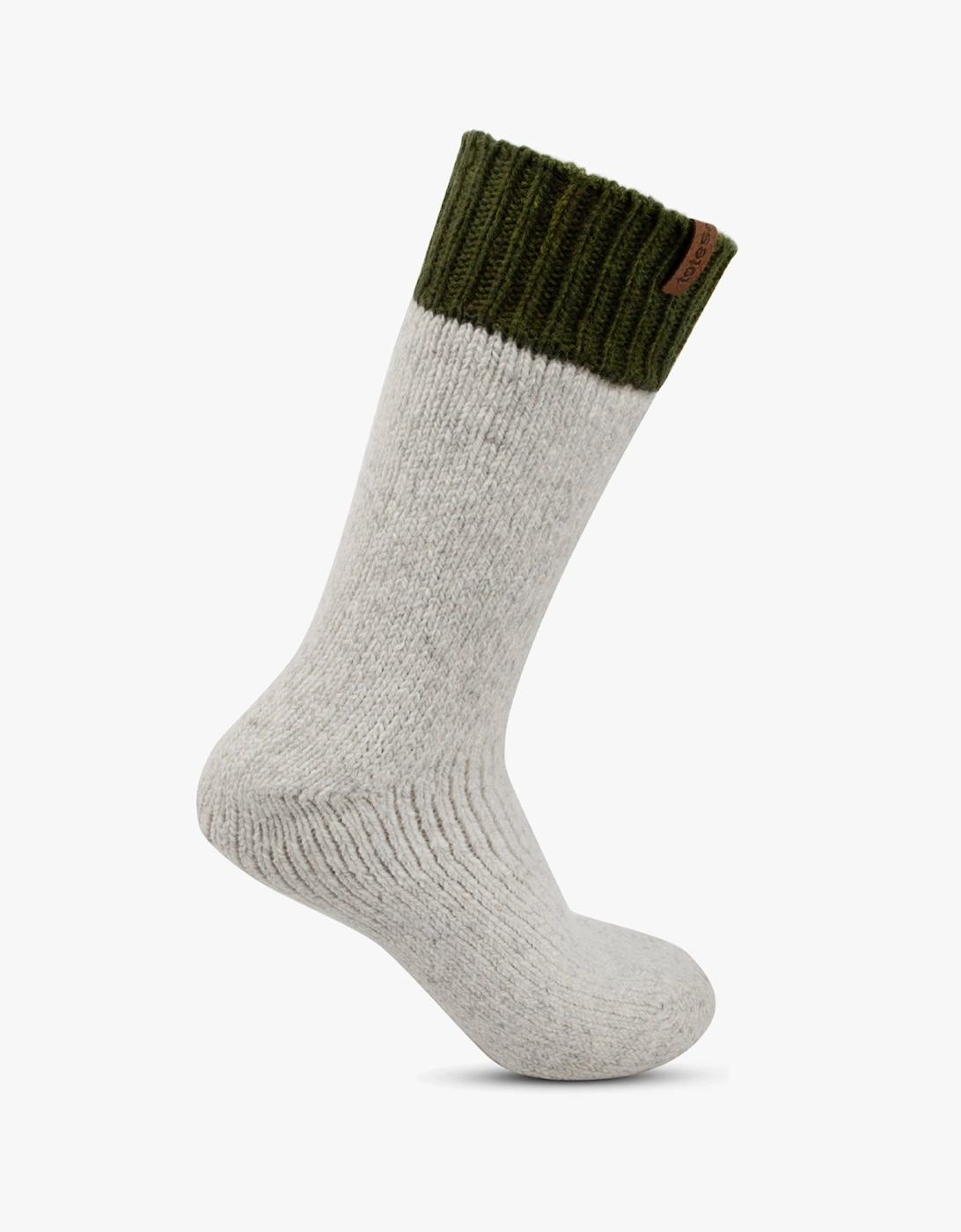 Chunky Thermal Wool Blend Mens Socks Grey Multi, 6 of 5