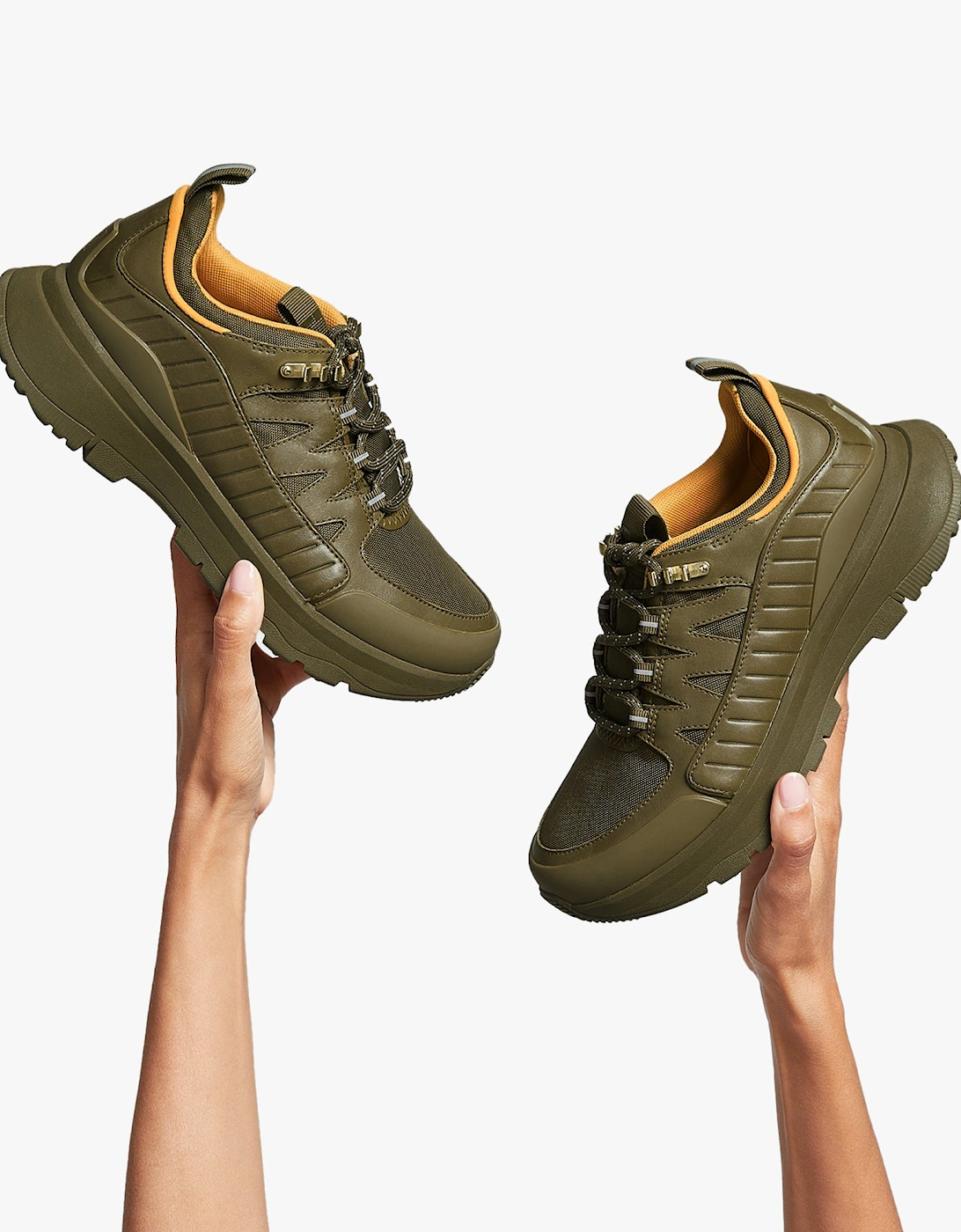 NEO-D-HYKER LEATHER-MIX Womens Leather Outdoor Trainers Mossy Mix