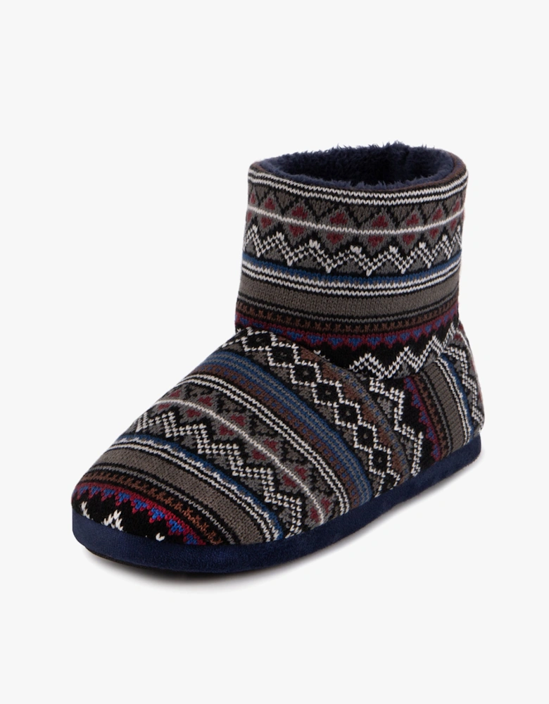 Toasties FAIR ISLE BOOT Slippers Mens Multi
