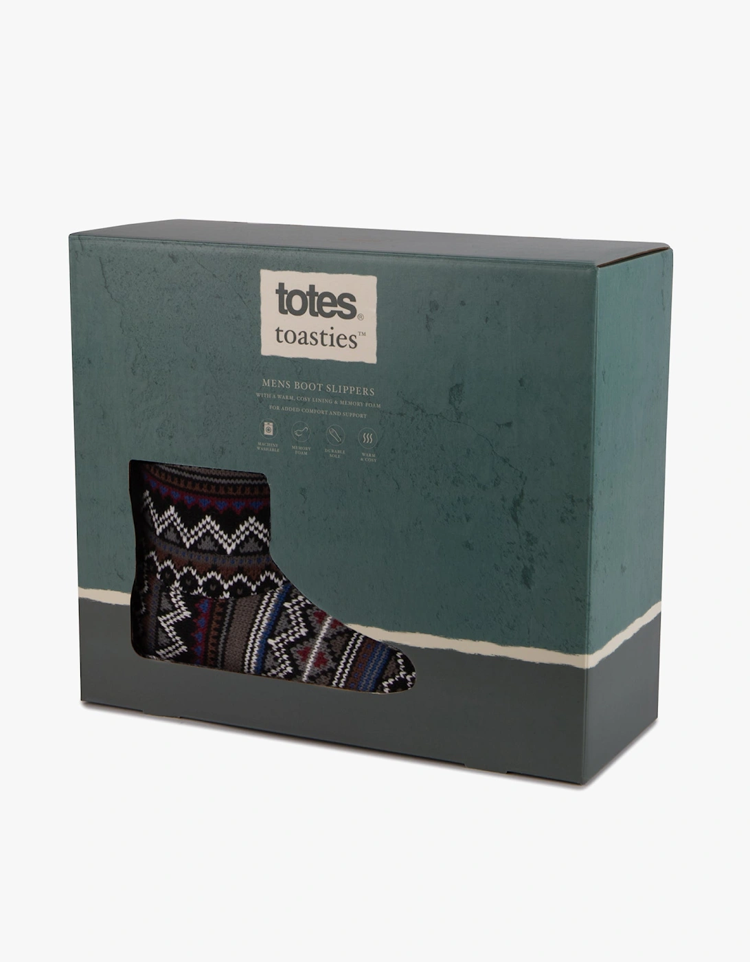 Toasties FAIR ISLE BOOT Slippers Mens Multi