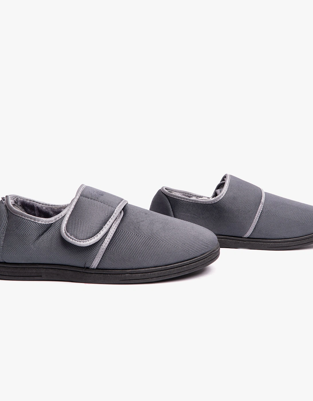 TOM Mens Full Slippers Grey