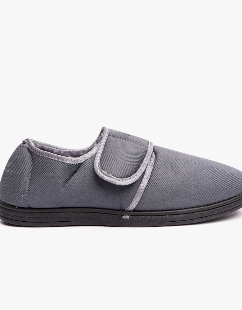 TOM Mens Full Slippers Grey