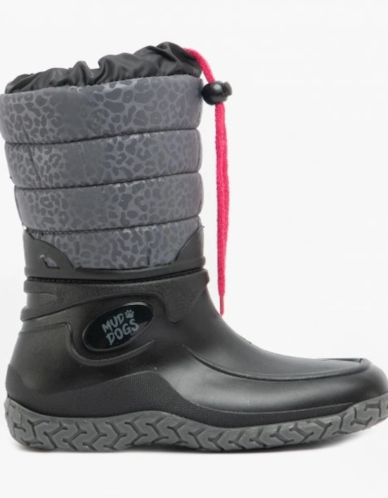 NORDIC Womens Snow Boot Boots,Wellingtons (Womens) Black/Leopard