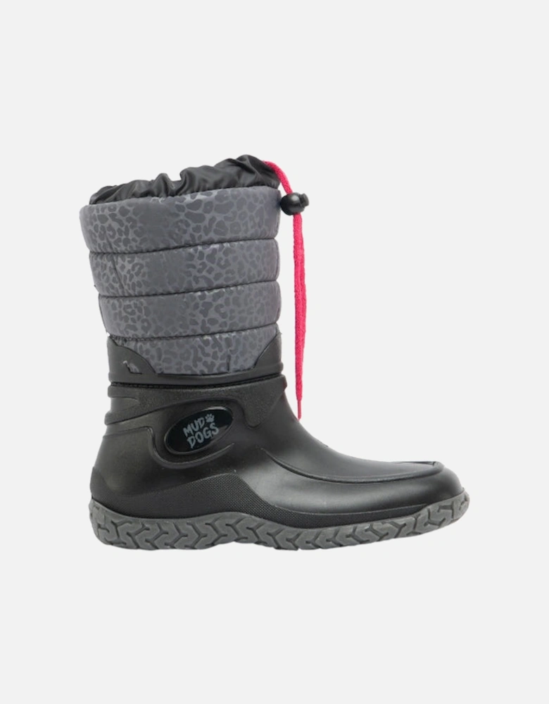 NORDIC Womens Snow Boot Boots,Wellingtons (Womens) Black/Leopard