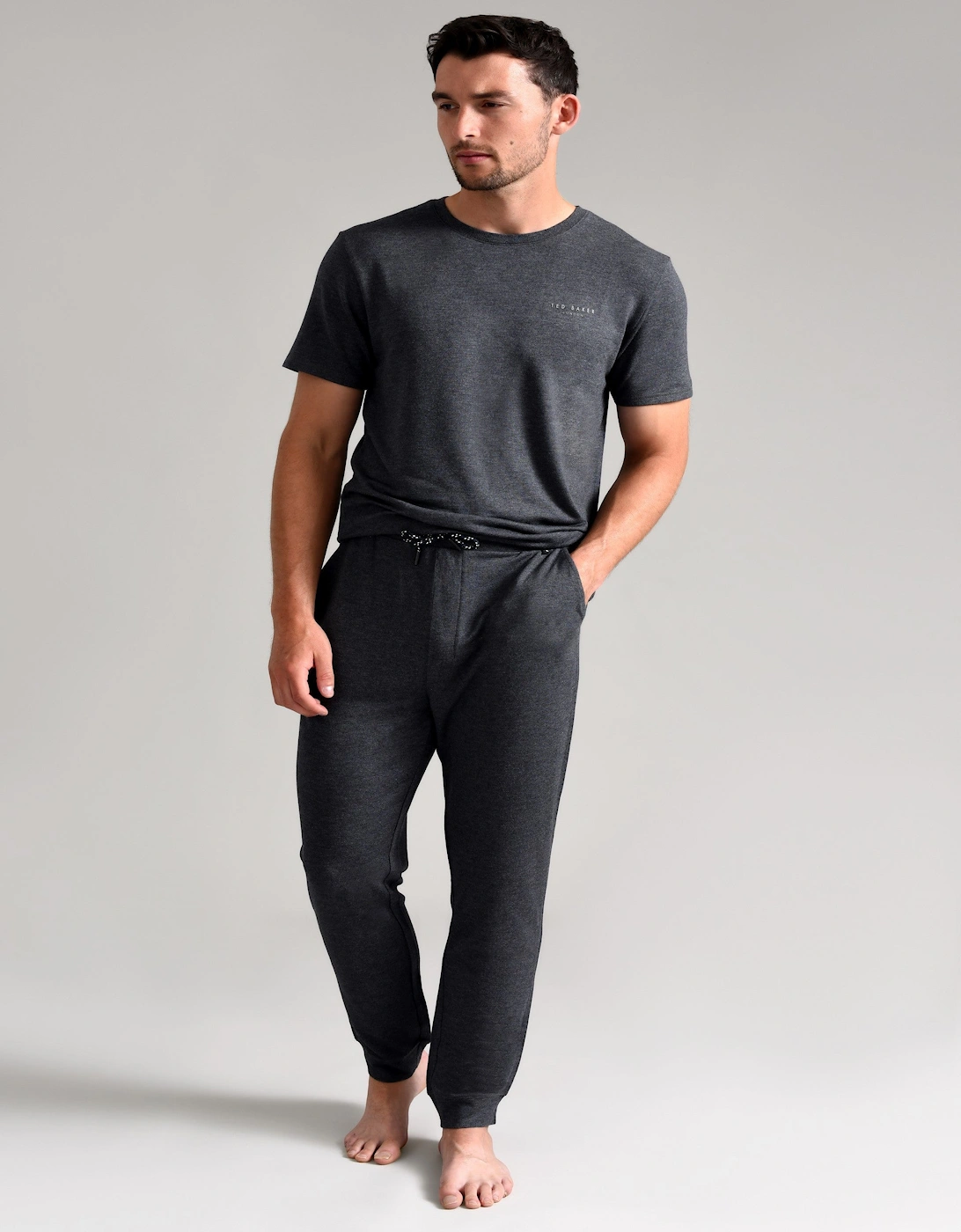 Men's Ted Baker SUPER SOFT T-Shirt Mens Dark Grey - Size: 36