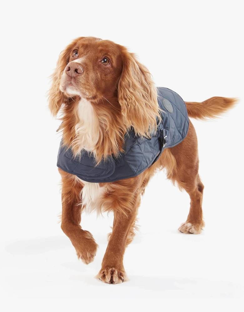 QUILTED DOG COAT Navy