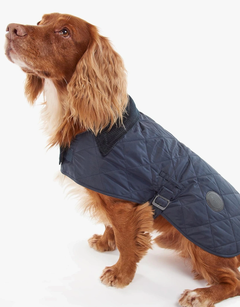 QUILTED DOG COAT Navy