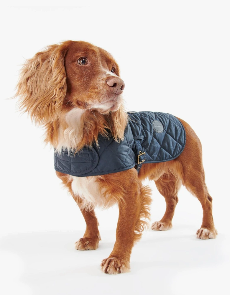 QUILTED DOG COAT Navy