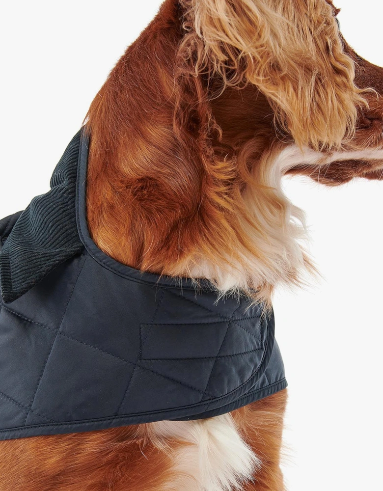 QUILTED DOG COAT Navy