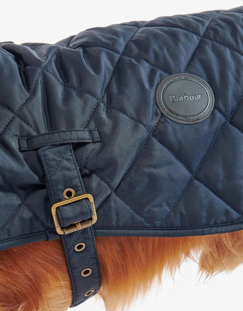 QUILTED DOG COAT Navy