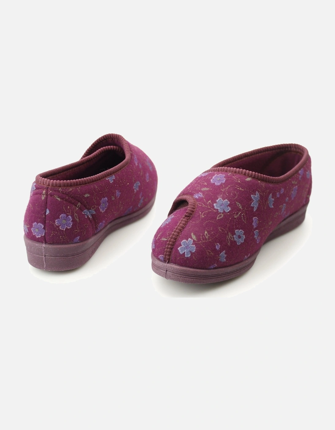 DAVINA Womens Full Slippers Wine