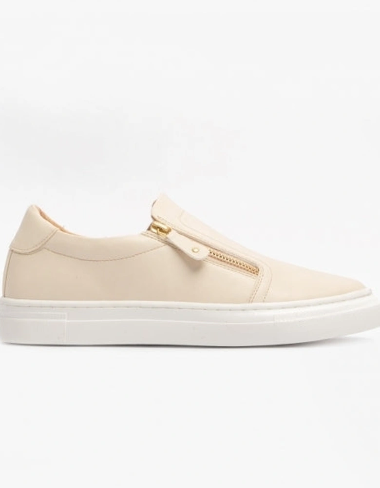 LYON Womens Side Zip Trainers Nude