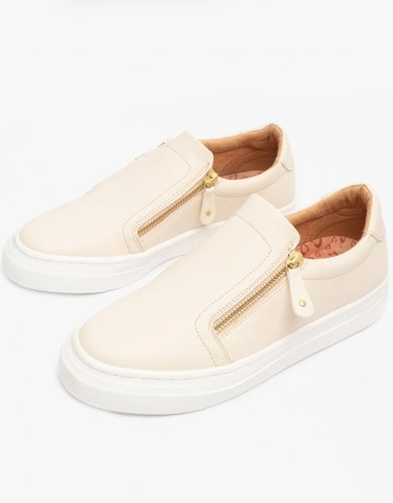 LYON Womens Side Zip Trainers Nude