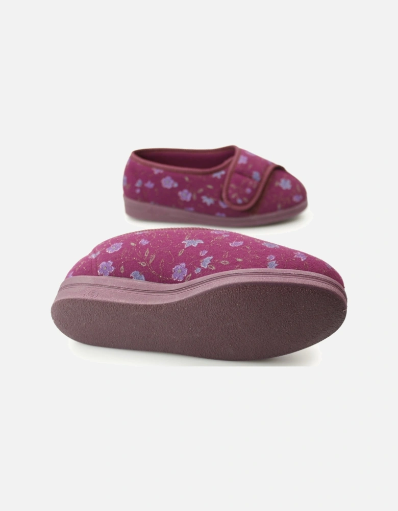 DAVINA Womens Full Slippers Wine