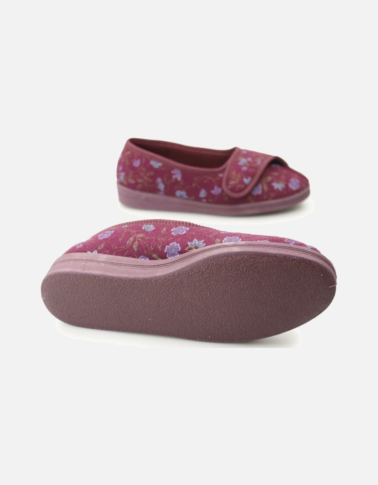 DIANA Womens Full Slippers Wine